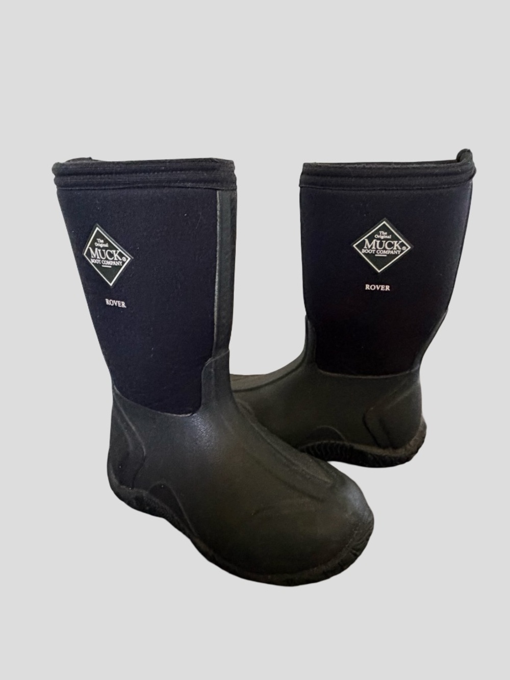 Muck Boot Co. Kids Black Rover Waterproof Outdoor Rainboots-Sz-10